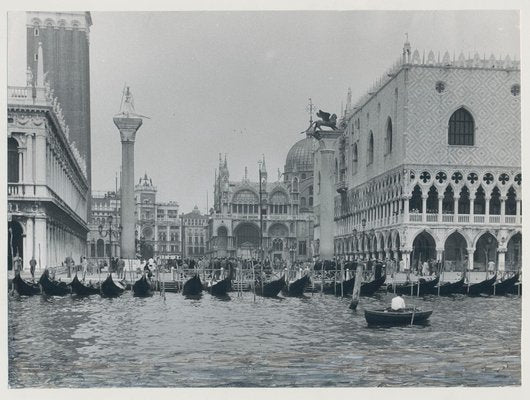 Erich Andres, Venice: Port with Gondolas, Italy, 1955, Black & White Photograph-DYV-1175590