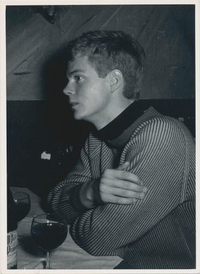 Erich Andres, Young Student Drinking Wine, Paris, France, 1950s, Black & White Photograph-DYV-1181415