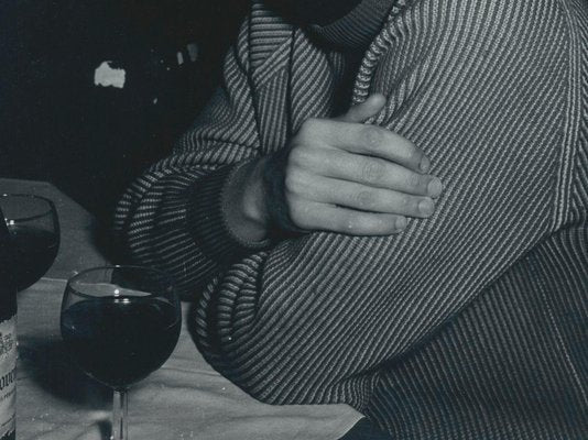 Erich Andres, Young Student Drinking Wine, Paris, France, 1950s, Black & White Photograph-DYV-1181415