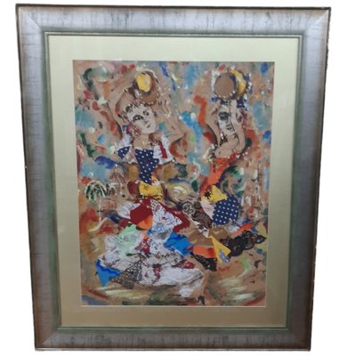 Ernesto Salvadó, Spainish Dancers, Mixed Media on Paper, Framed-TCS-1283209