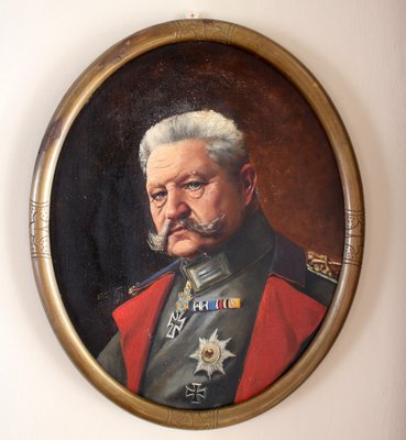 Ernst Zimmer, Paul von Hindenburg, 20th Century, Painting on Parchment-YZB-1822922