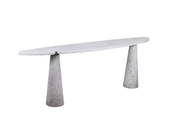 Eros Console Table in Calacatta White Marble by Angelo Mangiarotti, 1970s-CEJ-999321