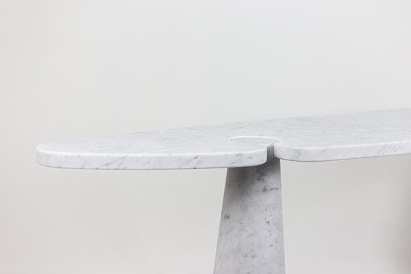 Eros Console Table in Calacatta White Marble by Angelo Mangiarotti, 1970s-CEJ-999321