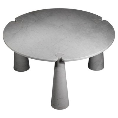 Eros Tripod Dining Table in Carrara Marble by Angelo Mangiarotti, 1970-YU-1398655