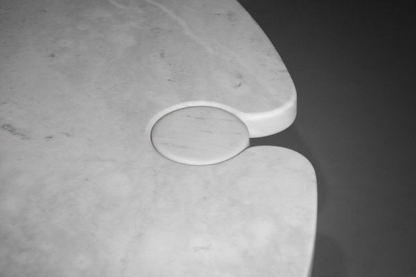 Eros Tripod Dining Table in Carrara Marble by Angelo Mangiarotti, 1970-YU-1398655