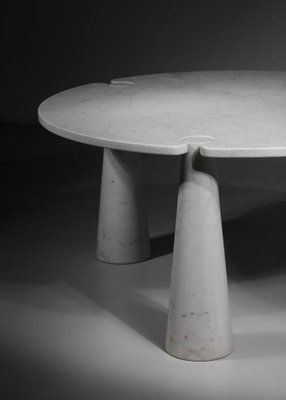 Eros Tripod Dining Table in Carrara Marble by Angelo Mangiarotti, 1970-YU-1398655