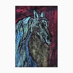 Esperia Gava, The Horse, Enamel on Paper, 1950s-ZCI-1308603