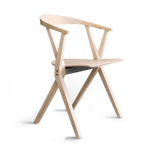 Chair B - Folding Wooden Chair With Armrests, Not Upholstered Seat by Bd Barcelona Design