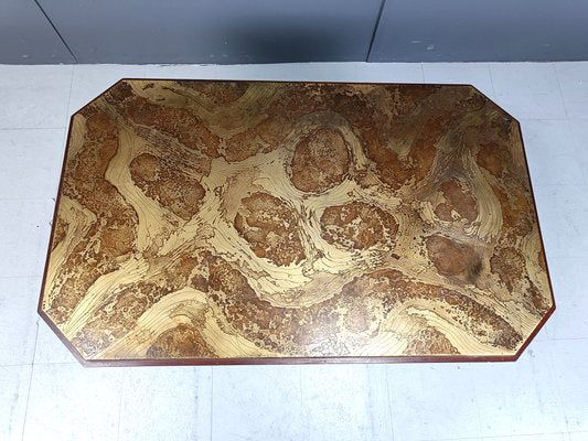 Etched Brass Coffee Table, 1970s-IRH-2040316