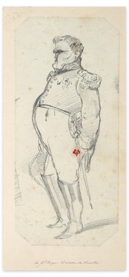 Etienne Omer Wauquier, The General….baron De Brielhe, Pencil, Mid-19th Century-ZCI-871298