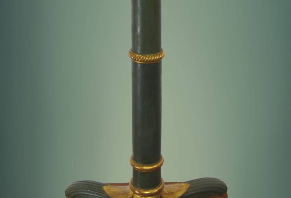 Etruscan Style Carved Wooden Floor Lamp, 1940s-DQG-694226