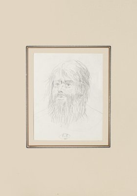 Eugène Berman, Head of Man, 1950s, Original Pencil Drawing-ZCI-800529