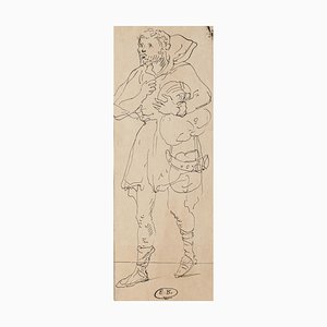 Eugène Berman, Theatrical Costume, 1950s, Pencil Drawing-ZCI-800516