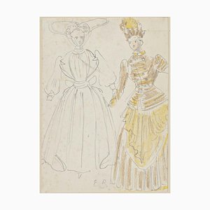 Eugène Berman, Theatrical Costume, 20th Century, Etching-ZCI-1781910