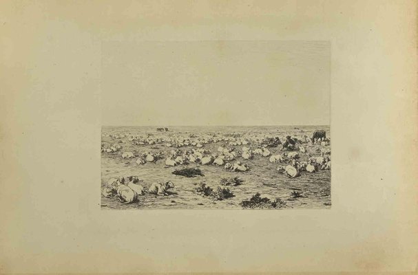 Eugène Burnand, The Herd, Etching, Late 19th Century-ZCI-2029871