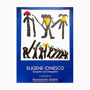 Eugène Ionesco, German Exhibition Poster, 1980s, Original Lithograph-NRC-1444578