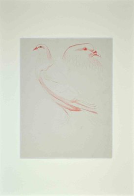 Eugène Juillerat, Doves, Original Pastel, 1920-ZCI-1164110