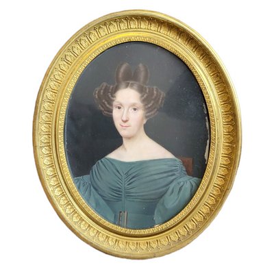 European Artist, Portrait of a Woman, 18th Century, Oil on Panel, Framed-TCS-1363516