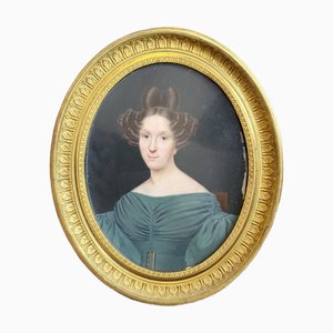 European Artist, Portrait of a Woman, 18th Century, Oil on Panel, Framed-TCS-1363516