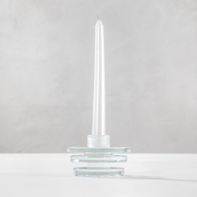 Evening Light Candlestick in Extra-Clear Crystal by Ettore Sottsass for RSVP, 1999-FWM-1270843