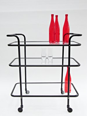 Ever Ready Bar Trolley in Powder Coat & Glass by Gunter Lambert-EP-1755932