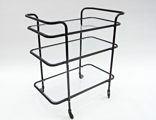 Ever Ready Bar Trolley in Powder Coat & Glass by Gunter Lambert-EP-1755932