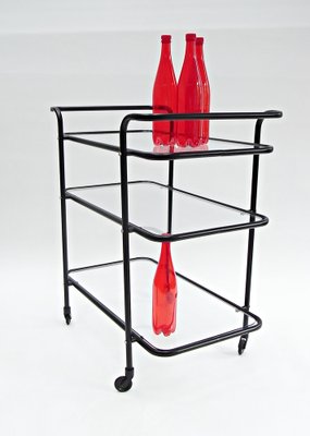 Ever Ready Bar Trolley in Powder Coat & Glass by Gunter Lambert-EP-1755932