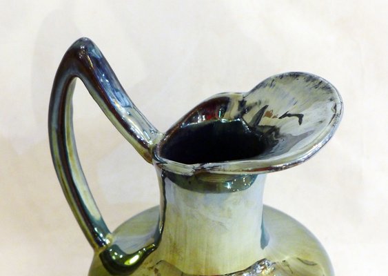 Ewer Pitcher in Flamed Stoneware from Rambervillers-RNR-1335584