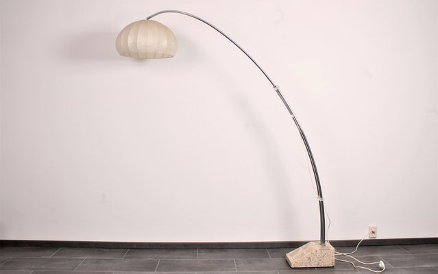 Extendable Bow Floor Lamp with Marble Base from Hustadt Leuchten, 1960s-IV-1702225