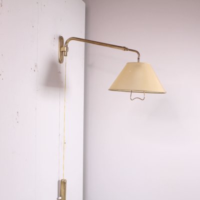 Extendable Wall Lamp in Brass Structure, 1950s-VJY-2018377