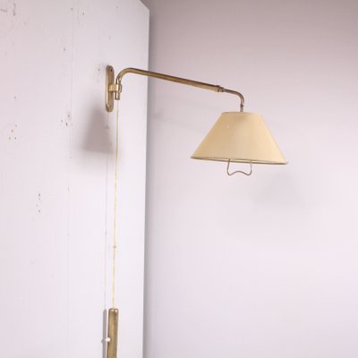 Extendable Wall Lamp in Brass Structure, 1950s-VJY-2018377