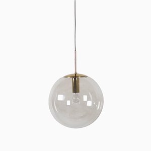 Extra Large Brass Globe Pendant Lamp from Glashütte Limburg, 1970s-QT-1263349