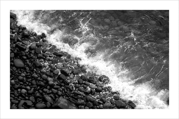 Extra Large Limited Edition Giclée Print of British Pebble Beach, Black & White 2021-RWC-825211