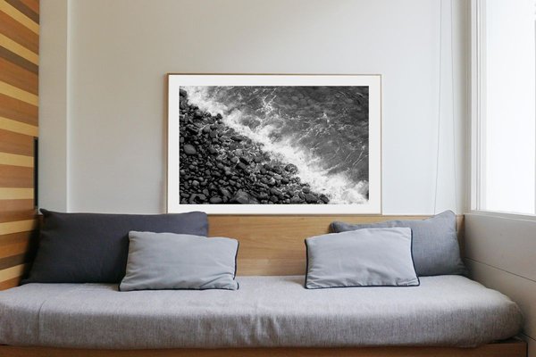 Extra Large Limited Edition Giclée Print of British Pebble Beach, Black & White 2021-RWC-825211