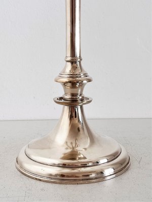 Extra Large Mid-Century Hotel Candleholder in Silver-Plated Bronze from WMF Germany-VNE-1240843