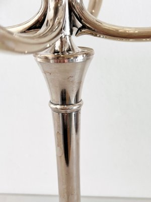 Extra Large Mid-Century Hotel Candleholder in Silver-Plated Bronze from WMF Germany-VNE-1240843