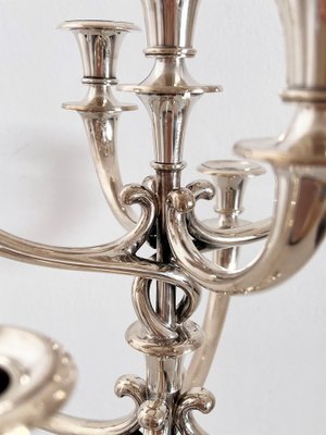 Extra Large Mid-Century Hotel Candleholder in Silver-Plated Bronze from WMF Germany-VNE-1240843