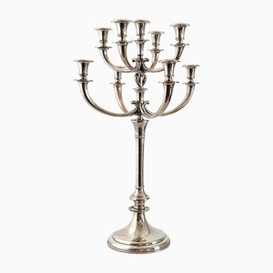 Extra Large Mid-Century Hotel Candleholder in Silver-Plated Bronze from WMF Germany-VNE-1240843