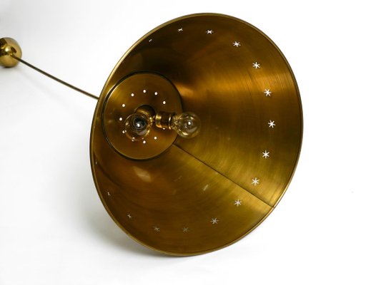 Extra Large Mid-Century Italian Brass Ceiling Lamp, 1950s-RR-887273