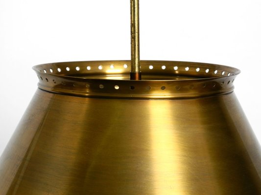 Extra Large Mid-Century Italian Brass Ceiling Lamp, 1950s-RR-887273