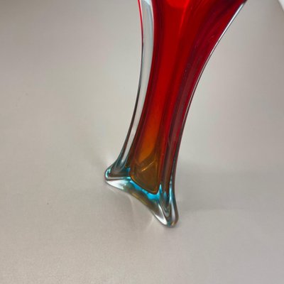 Extra Large Multi-Color Murano Glass Sommerso Vase, Italy, 1970s-QZ-1109917