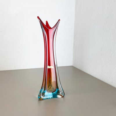 Extra Large Multi-Color Murano Glass Sommerso Vase, Italy, 1970s-QZ-1109917