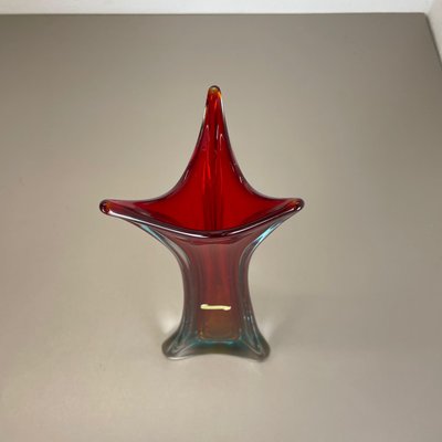 Extra Large Multi-Color Murano Glass Sommerso Vase, Italy, 1970s-QZ-1109917