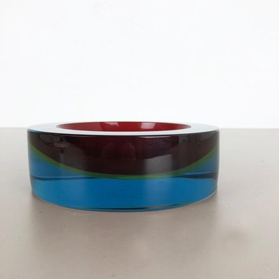 Extra Large Sommerso Murano Glass Bowl by Gino Cenedese for Cenedese Vetri, Italy, 1970s-QZ-1149896