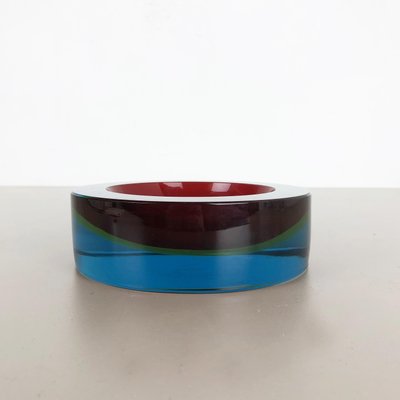 Extra Large Sommerso Murano Glass Bowl by Gino Cenedese for Cenedese Vetri, Italy, 1970s-QZ-1149896