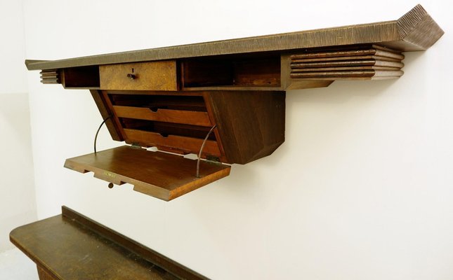 Extra Large Wood Console by Pier Luigi Colli, Italy, 1950s-FGA-922672