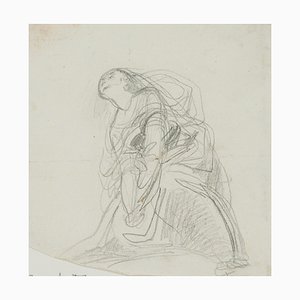 F. Bouchot, Penitent Mary Magdalene, 19th-Century, Pencil-OJR-1273483