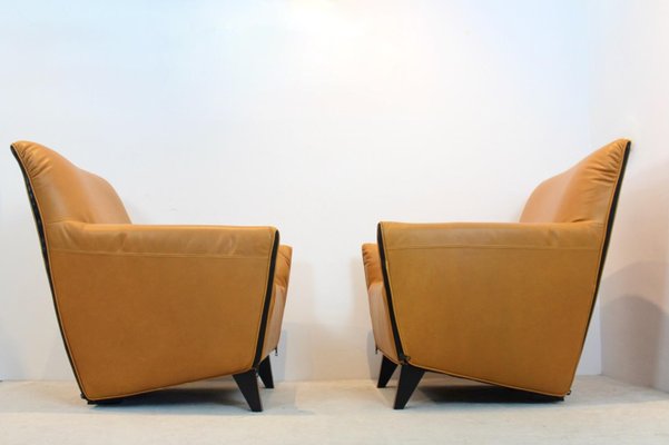 F330 Cordoba Lounge Chairs in Soft Ochre Leather by Gerard Van Den Berg for Artifort, Set of 2-MO-1325222