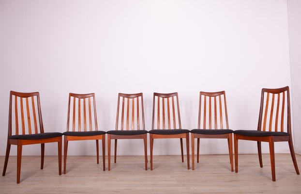 Fabric and Teak Dining Chairs by Leslie Dandy for G-Plan, 1960s, Set of 6-NIT-684266