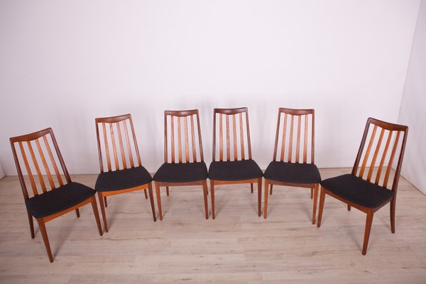 Fabric and Teak Dining Chairs by Leslie Dandy for G-Plan, 1960s, Set of 6-NIT-684266